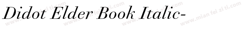 Didot Elder Book Italic字体转换